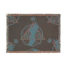 Load image into Gallery viewer, Spiritual Woven Blanket | Cozy Handmade Throw for Meditation, Yoga, Home Decor, Gift for Her, Bohemian Style