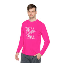Load image into Gallery viewer, You're Worth Every Mile Unisex Lightweight Long Sleeve Tee