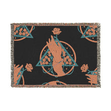 Load image into Gallery viewer, Spiritual Woven Blanket | Cozy Handmade Throw for Meditation, Yoga, Home Decor, Gift for Her, Bohemian Style
